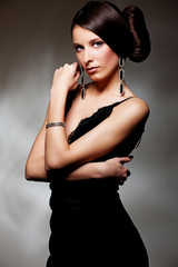 Fototapeta premium alluring sexy woman in evening dress