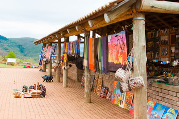 African market with souvenirs
