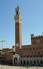 Fototapeta premium piazza del campo where he plays the famous palio di siena