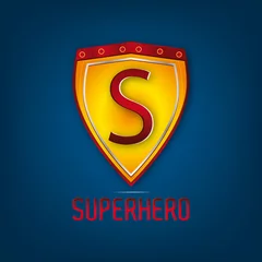 Papier Peint photo Lavable Super héros logo de super-héros