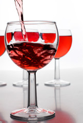 Red wine glass