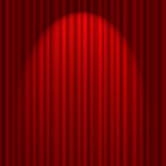 Red Curtain on stage