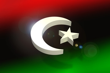 Libya flag concept