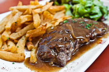 Delicious juicy steak beef meat