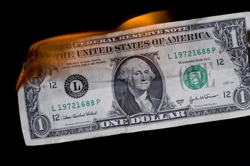 Dollar in fire  . Finance crisis