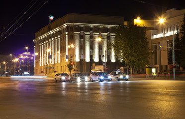 Fototapeta na wymiar view of night Novosibirsk