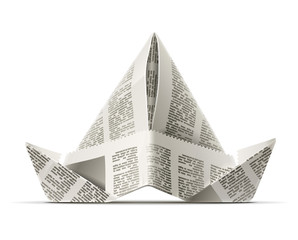 Fototapeta premium paper cap as origami handicraft