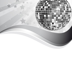 Discokugel grau/silber