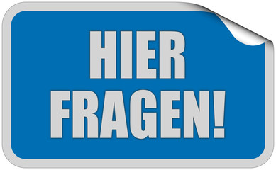 Sticker blau eckig curl oben HIER FRAGEN!