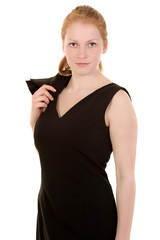 Naklejka premium Portrait einer hübschen, rotblonden, jungen Frau