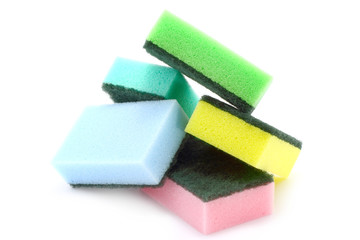 Color wisps on a white background