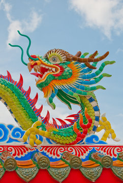 colourful chinese dragon