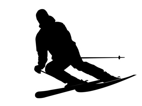 recommend clip art: Skier silhouette