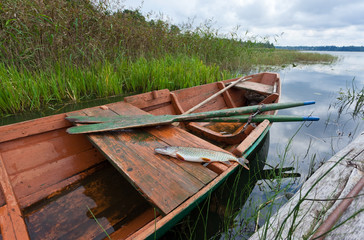Obraz premium September's Russian lake scenery