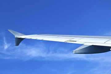 Fototapeta na wymiar fragment skrzydła samolotu
