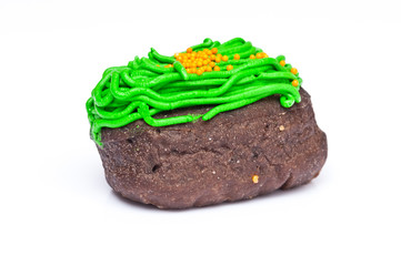 close up donut on isolate