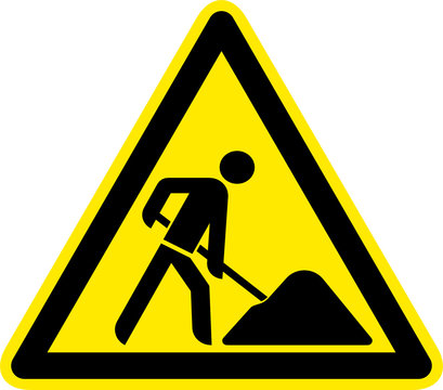 Warnschild Warnzeichen Baustelle Schild Symbol