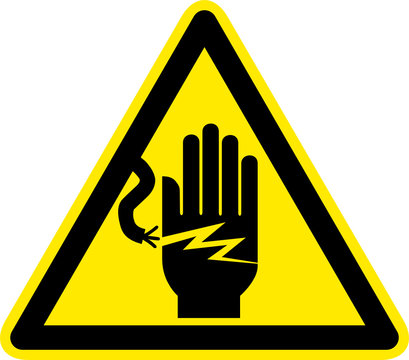 Warnschild Warnzeichen Stromschlaggefahr Stromunfall