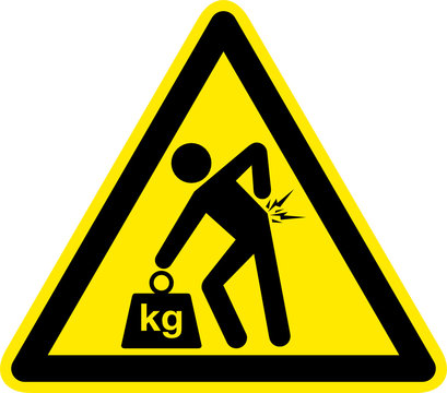 Warnschild Warnzeichen Hohes Gewicht Schwere Last