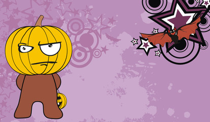 pumpkin child cartoon hallooween background4