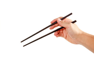 holding chopsticks