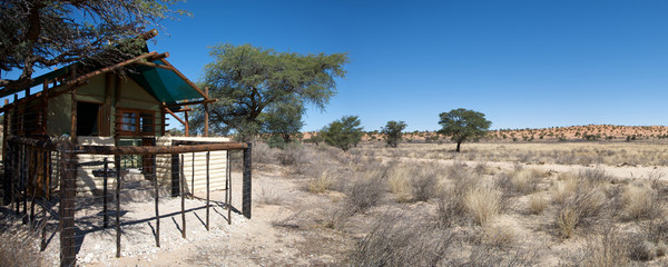 Panoramic view of a lodge