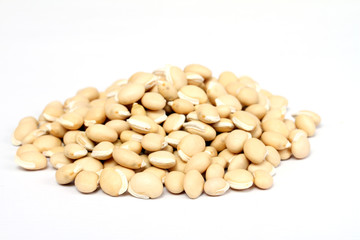 pile soybean on background