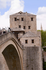 The Bridge in the town of Mostar in Bosnia Herzegovina