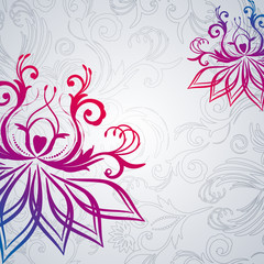 Obraz na płótnie Canvas Abstract floral background with east flowers.