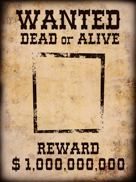 Poster Wanted dead or alive Stock Illustration | Adobe Stock