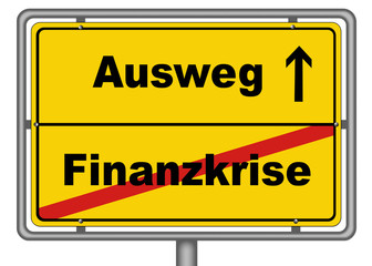 Fototapeta premium Finanzkrise Ausweg