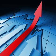 Fototapeta premium financial stat arrows