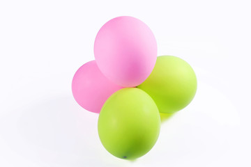 colorful balloons on white background