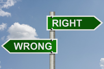 The way to right or wrong