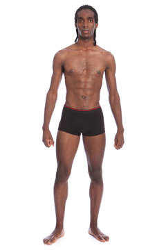 Fit healthy body of handsome young black man