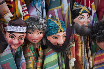 Uzbekistan, puppets in costume