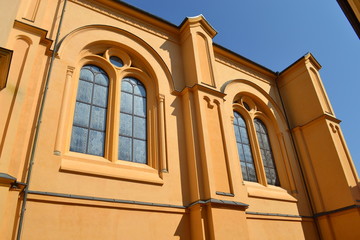 Fototapeta na wymiar Detail der Pfarrkirche Bruneck