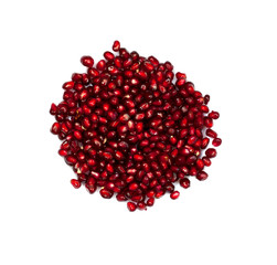 Extreme close up background of a red juicy ripe pomegranate frui