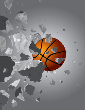 Basketball Ball And The Wall