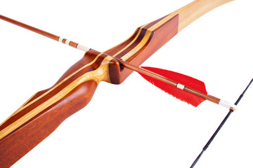 Homemade 55lbs recurve hunting bow with arrow
