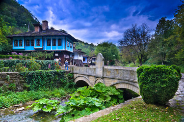 Old Houses in ethnographic complex Etara, Gabrovo, Bulgaria