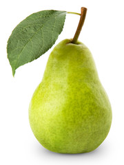 ripe pears isolated on white background