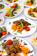 Party meals on the table