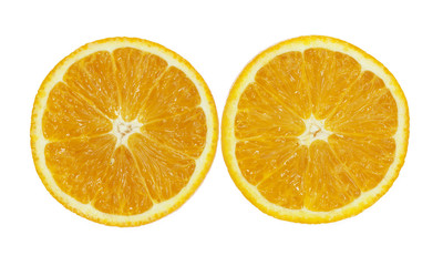 oranges on white background