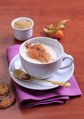 Coffee and steamed milk