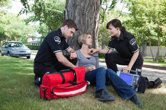 Certified First Responder with Patient