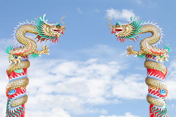 2 Dragons with Sky