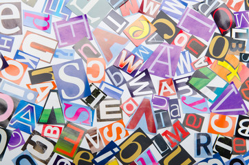 Cut letters from newspapers and magazines