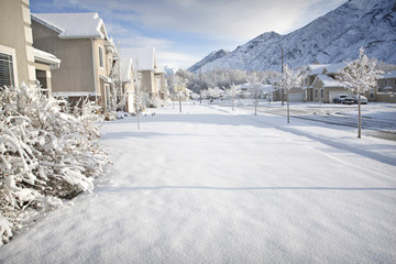 Fototapeta premium Winter Time in the Suburbs