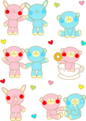 うさぎとくまセット